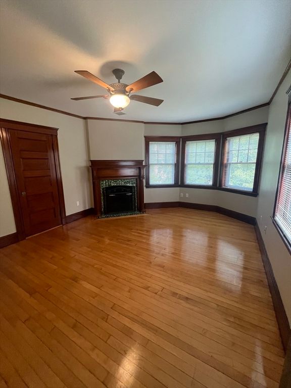 Empty room, Fireplace, Interior, Wood Texture Flooring