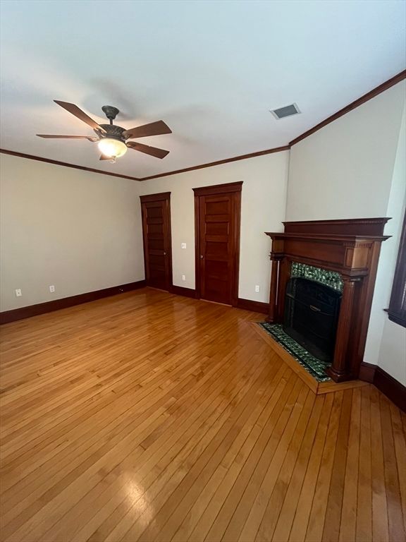 Empty room, Fireplace, Interior, Wood Texture Flooring