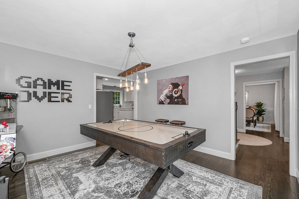 Game Room, Interior, Pendant Lights, Wood Texture Flooring