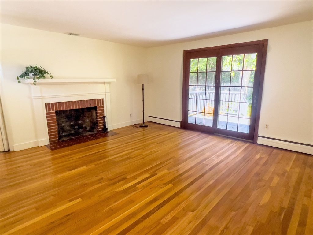 Empty room, Fireplace, Interior, Wood Texture Flooring