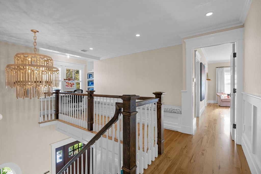 Chandelier, Interior, Recessed Lighting, Wood Texture Flooring