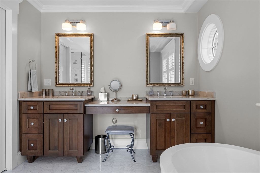 Bathroom, Dual Sink Vanities, Interior, Marble