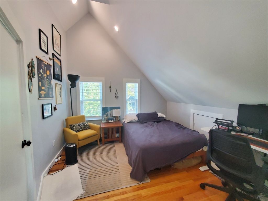 Bedroom, Home Office, Interior, Recessed Lighting, Wood Texture Flooring