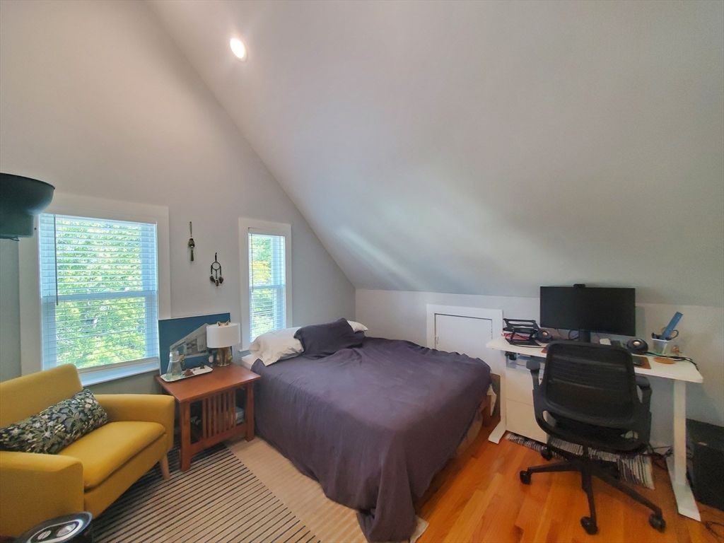 Bedroom, Home Office, Interior, Recessed Lighting, Wood Texture Flooring