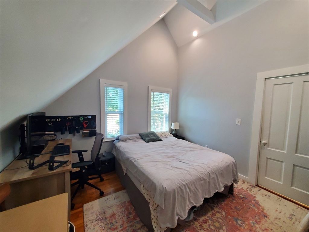 Bedroom, Home Office, Interior, Recessed Lighting, Wood Texture Flooring