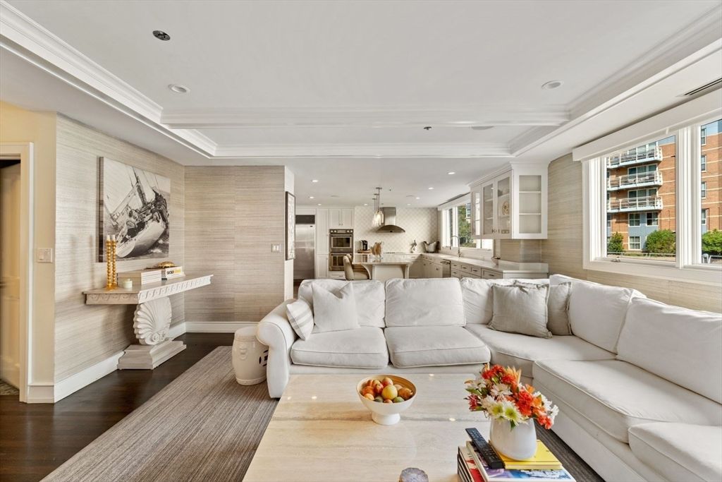 Interior, Kitchen, Living room, Pendant Lights, Recessed Lighting, Stainless Steel Appliances, Wood Texture Flooring