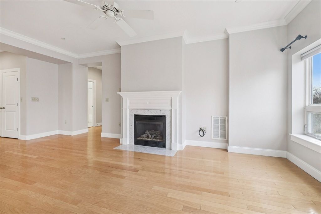 Empty room, Fireplace, Interior, Wood Texture Flooring