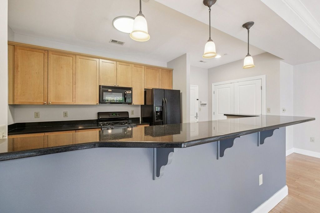 Interior, Kitchen, Pendant Lights, Wood Texture Flooring
