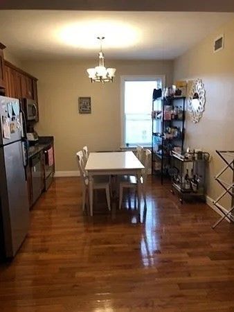 Chandelier, Dining room, Interior, Kitchen, Wood Texture Flooring