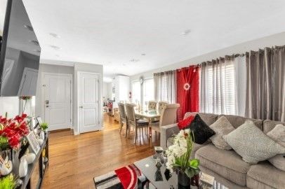 Dining room, Interior, Living room, Recessed Lighting, Wood Texture Flooring