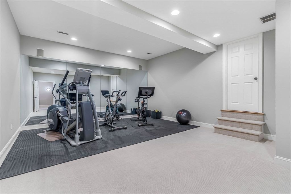 Fitness Equipment, Gym, Interior, Recessed Lighting