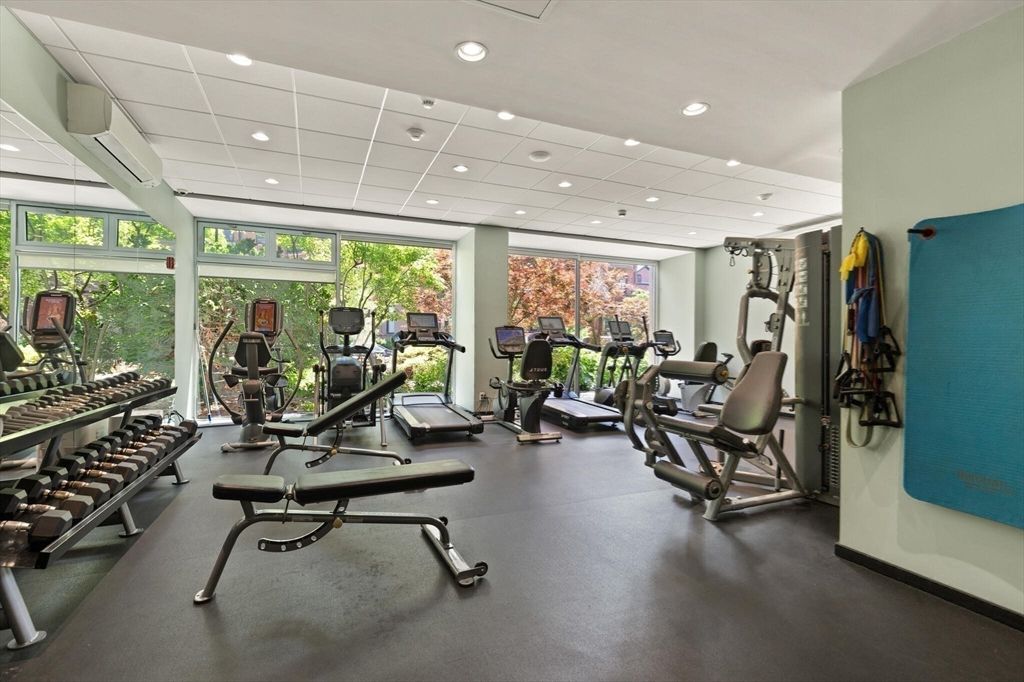 Fitness Equipment, Gym, Interior, Recessed Lighting
