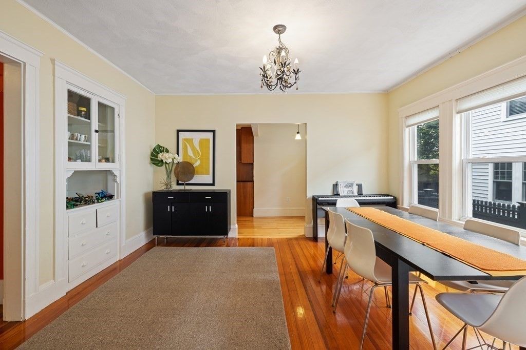 Chandelier, Home Office, Interior, Pendant Lights, Wood Texture Flooring