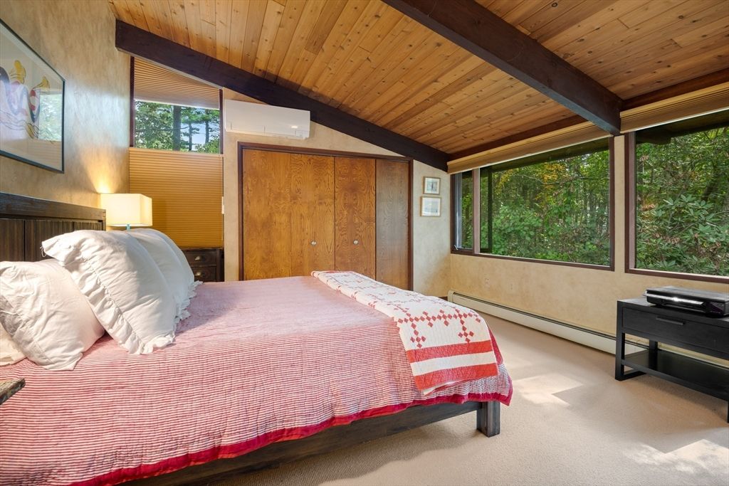Bedroom, Interior, Recessed Lighting, Wooden Beams, Wooden Ceilings