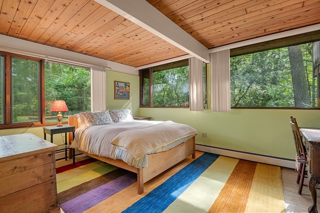 Bedroom, Interior, Wooden Ceilings, Wood Texture Flooring