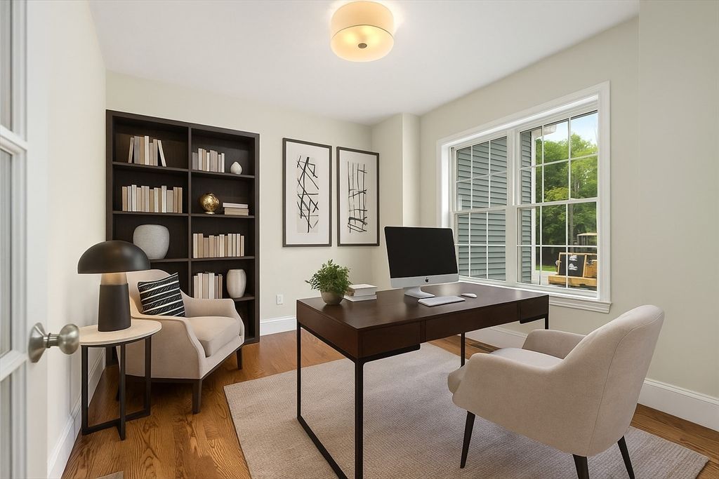 Home Office, Interior, Wood Texture Flooring