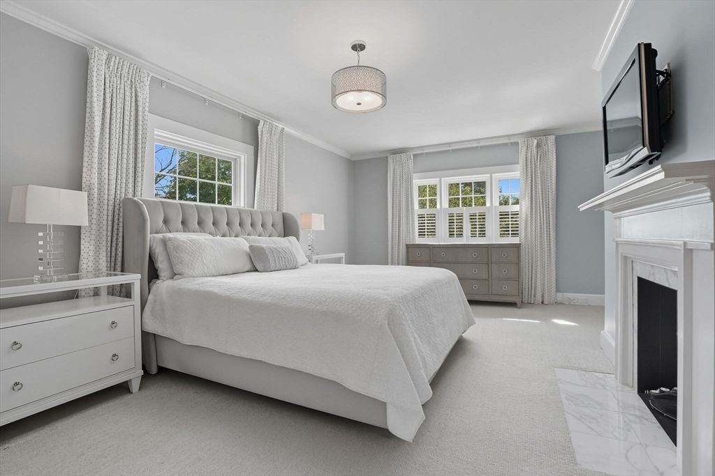 Bedroom, Fireplace, Interior