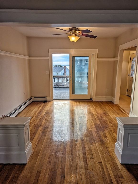 Empty room, Interior, Water, Wood Texture Flooring