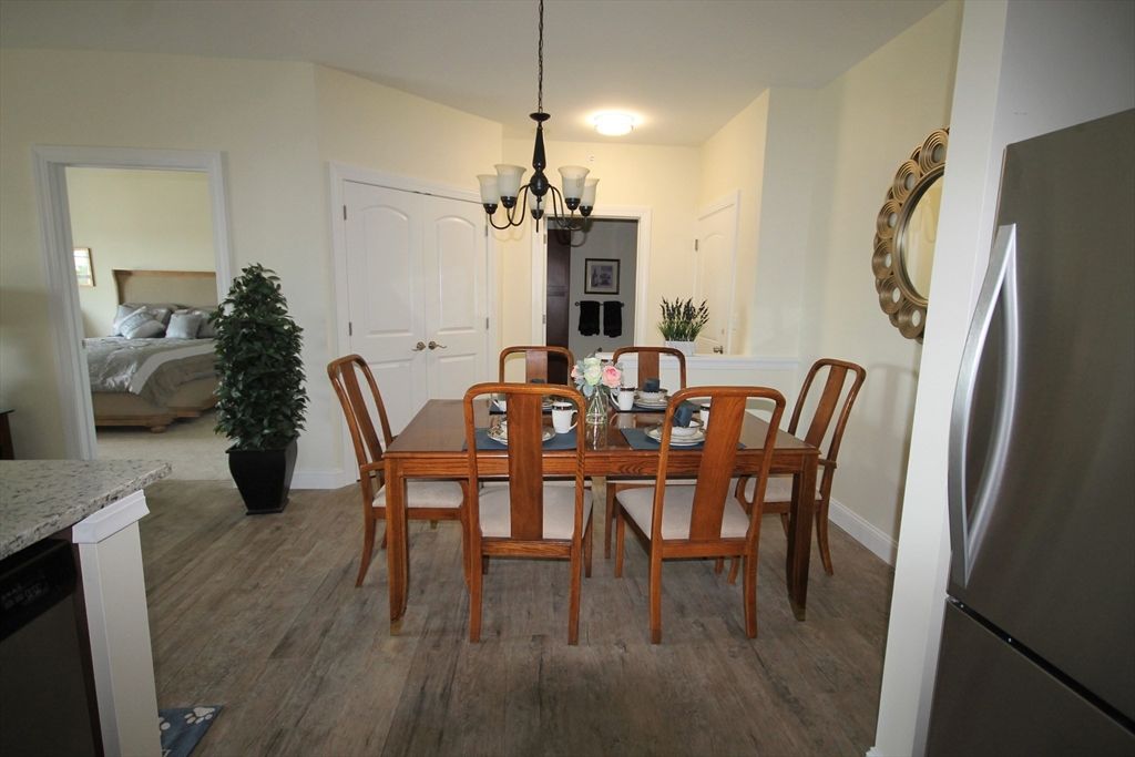 Bedroom, Chandelier, Dining room, Interior, Wood Texture Flooring