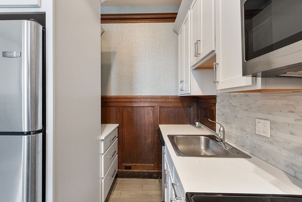Interior, Kitchen, Stainless Steel Appliances, Wooden Walls