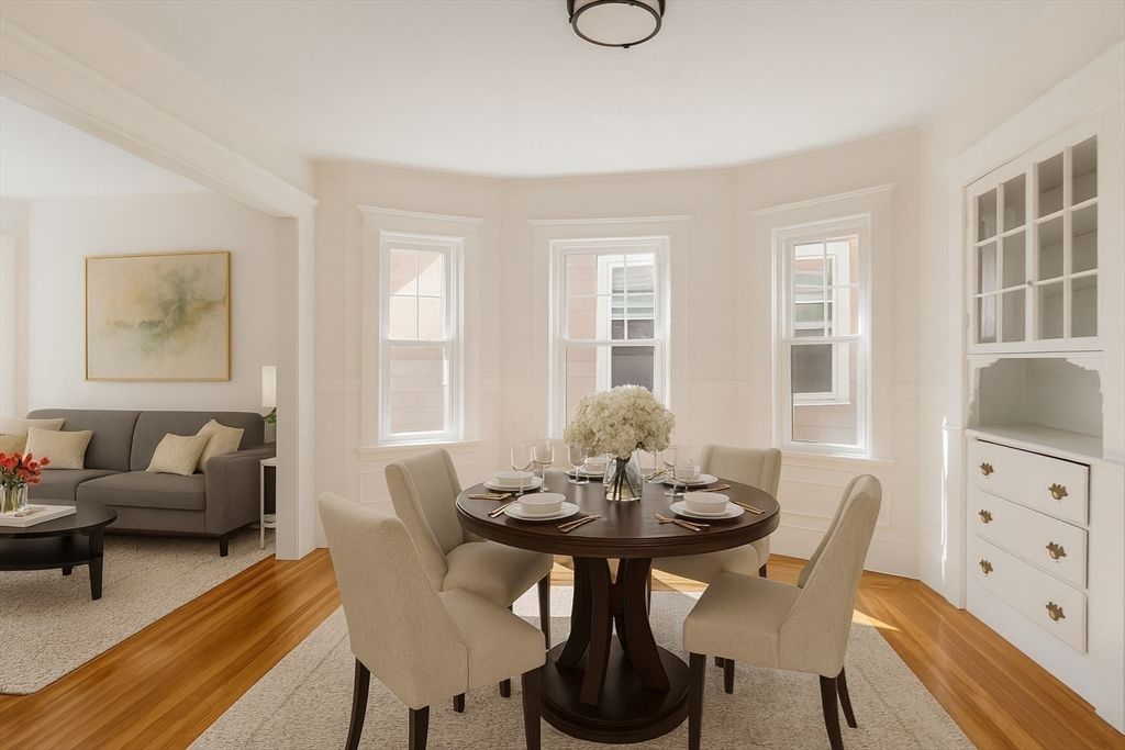 Dining room, Interior, Wood Texture Flooring
