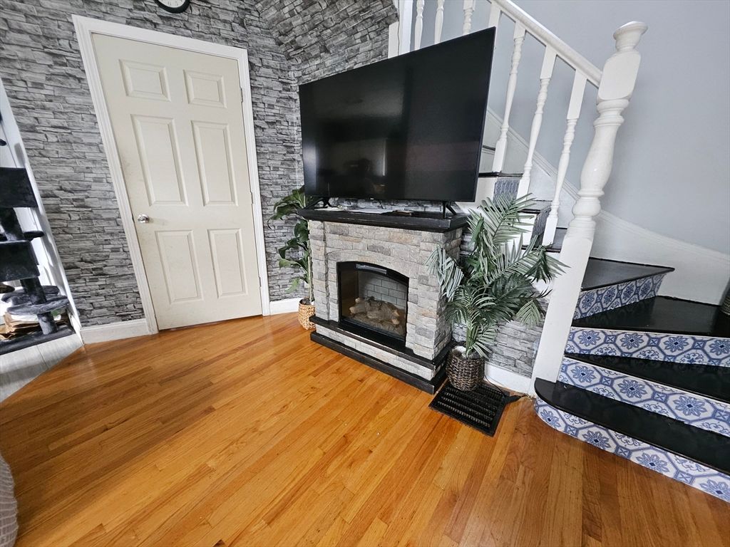 Fireplace, Interior, Wood Texture Flooring