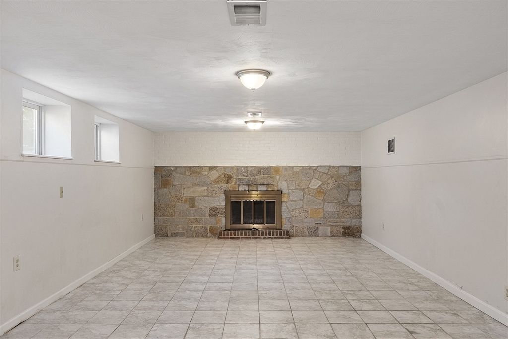 Empty room, Fireplace, Interior, Stone Walls