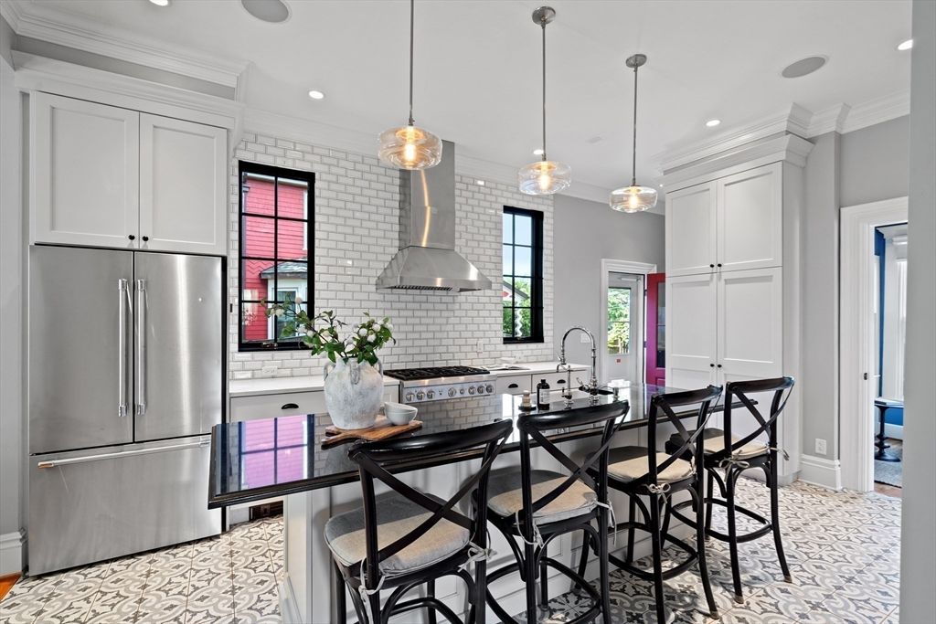 Interior, Kitchen, Pendant Lights, Recessed Lighting, Stainless Steel Appliances