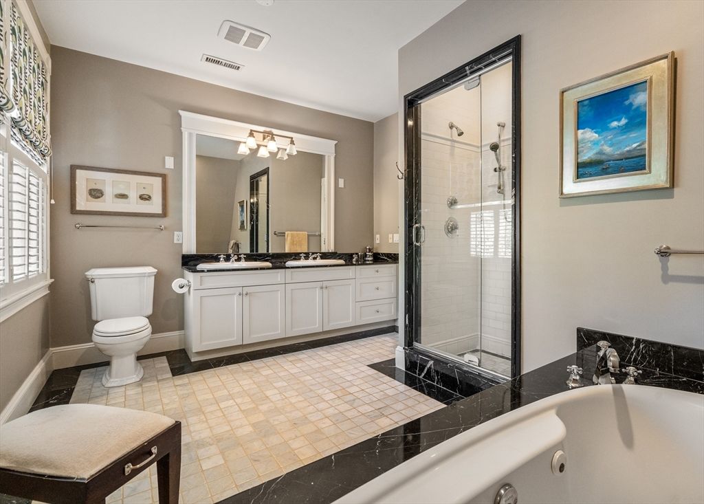 Bathroom, Dual Sink Vanities, Glass Shower, Interior