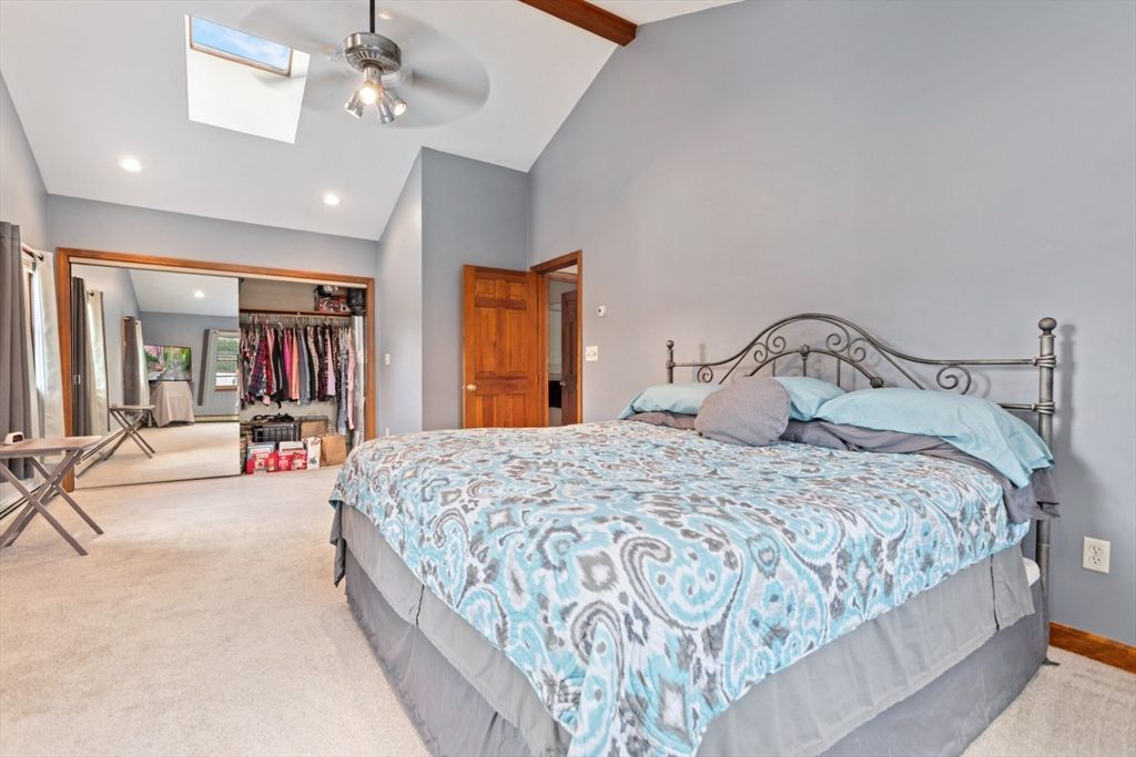 Bedroom, Interior, Recessed Lighting, Wooden Beams
