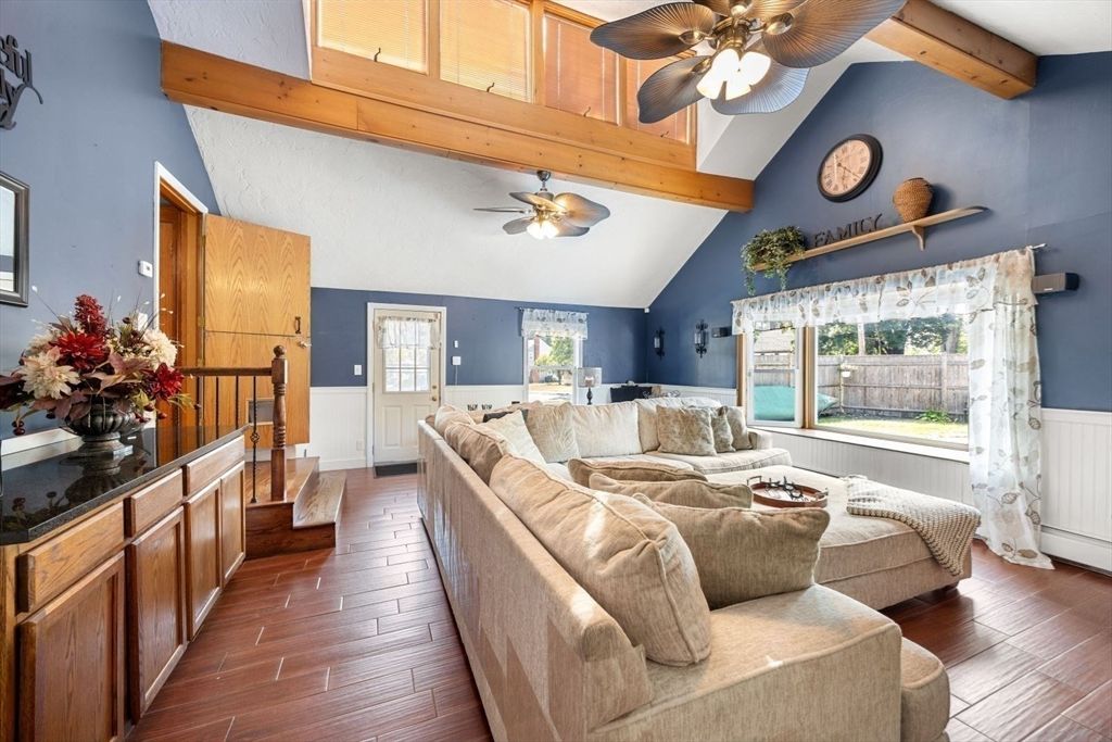 Interior, Living room, Wooden Beams, Wood Texture Flooring