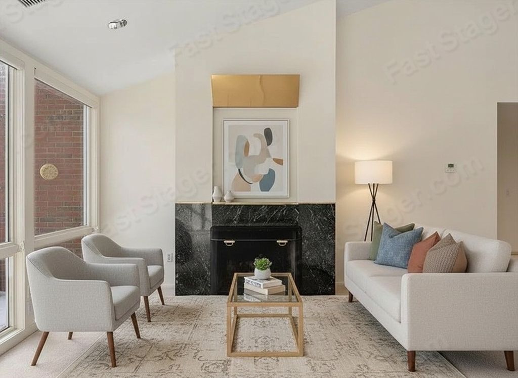 Fireplace, Interior, Living room, Stone Walls