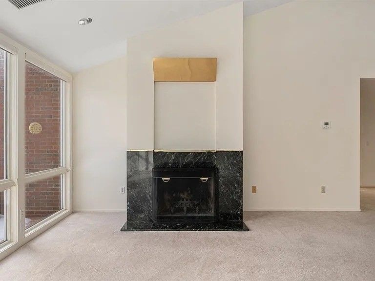 Empty room, Fireplace, Interior