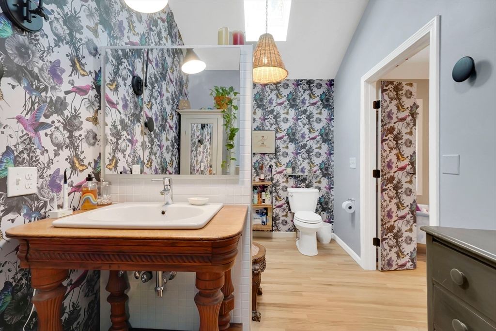 Bathroom, Interior, Wood Texture Flooring