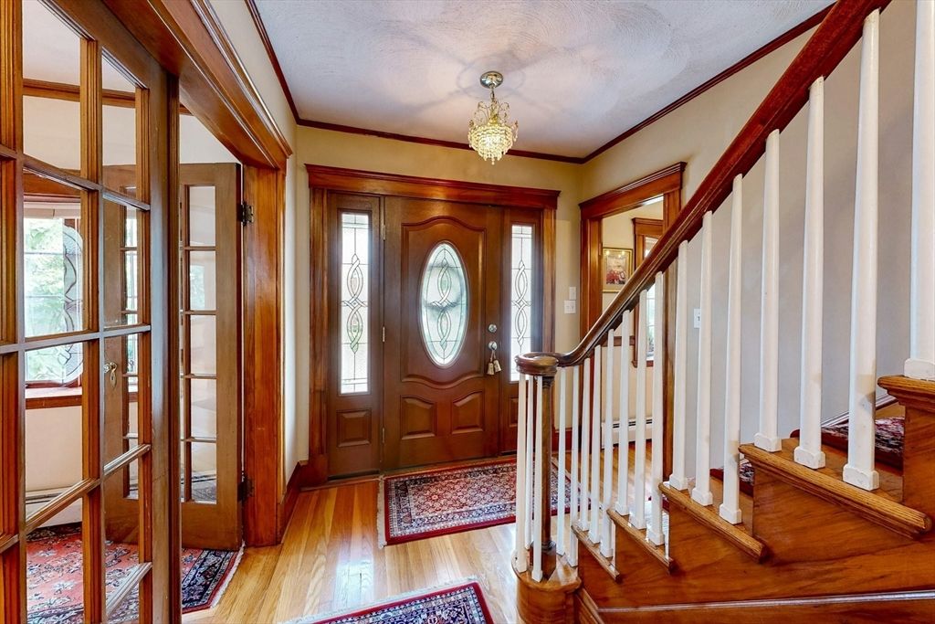 Chandelier, Interior, Wood Texture Flooring
