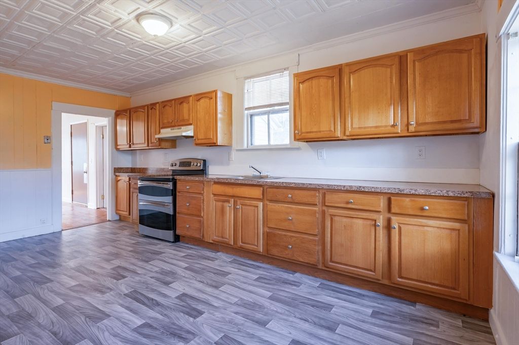 Interior, Kitchen, Wood Texture Flooring