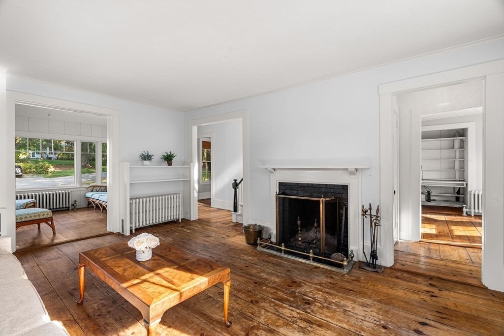 Fireplace, Interior, Wood Texture Flooring