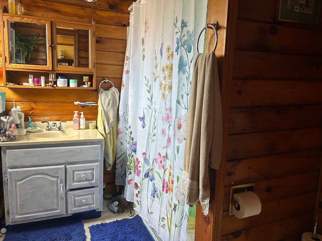 Bathroom, Interior, Wooden Walls