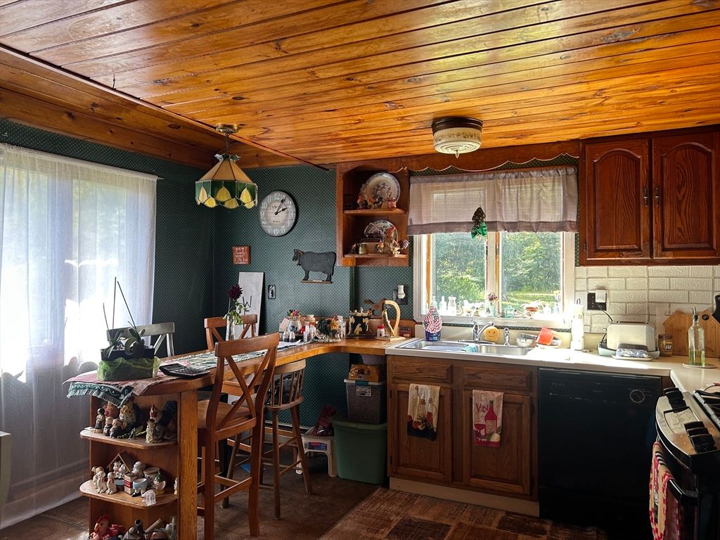 Interior, Kitchen, Wooden Ceilings, Wood Texture Flooring