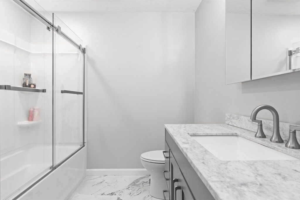 Bathroom, Glass Shower, Interior, Marble