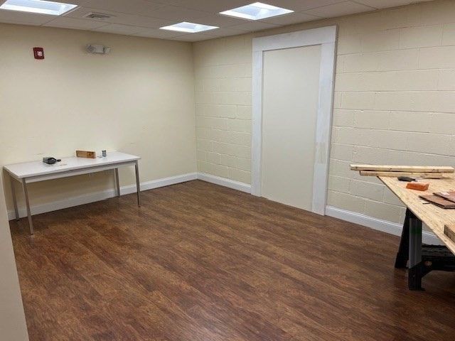 Interior, Recessed Lighting, Stone Walls, Wood Texture Flooring