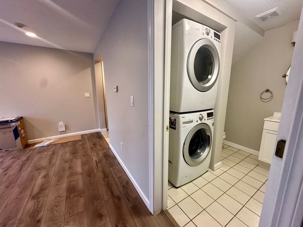 Interior, Recessed Lighting, Utility Closets, Washer, Wood Texture Flooring