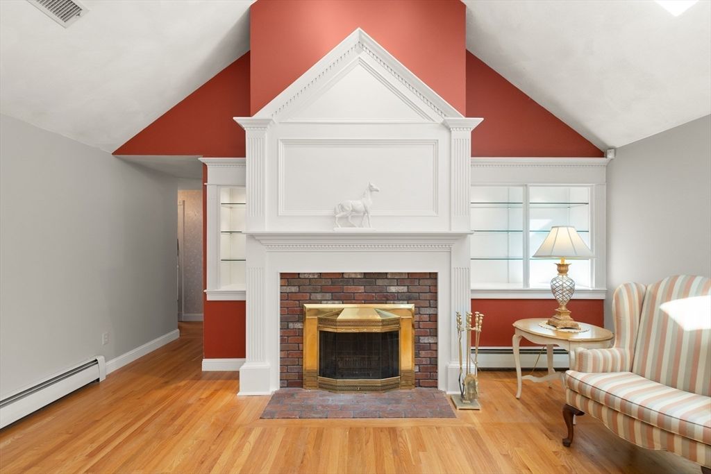 Fireplace, Interior, Wood Texture Flooring