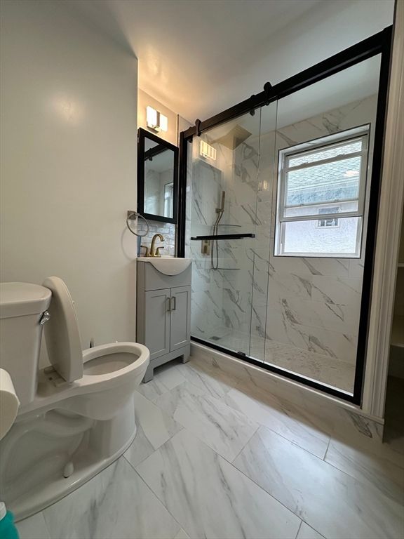 Bathroom, Glass Shower, Interior, Marble, Marble Walls