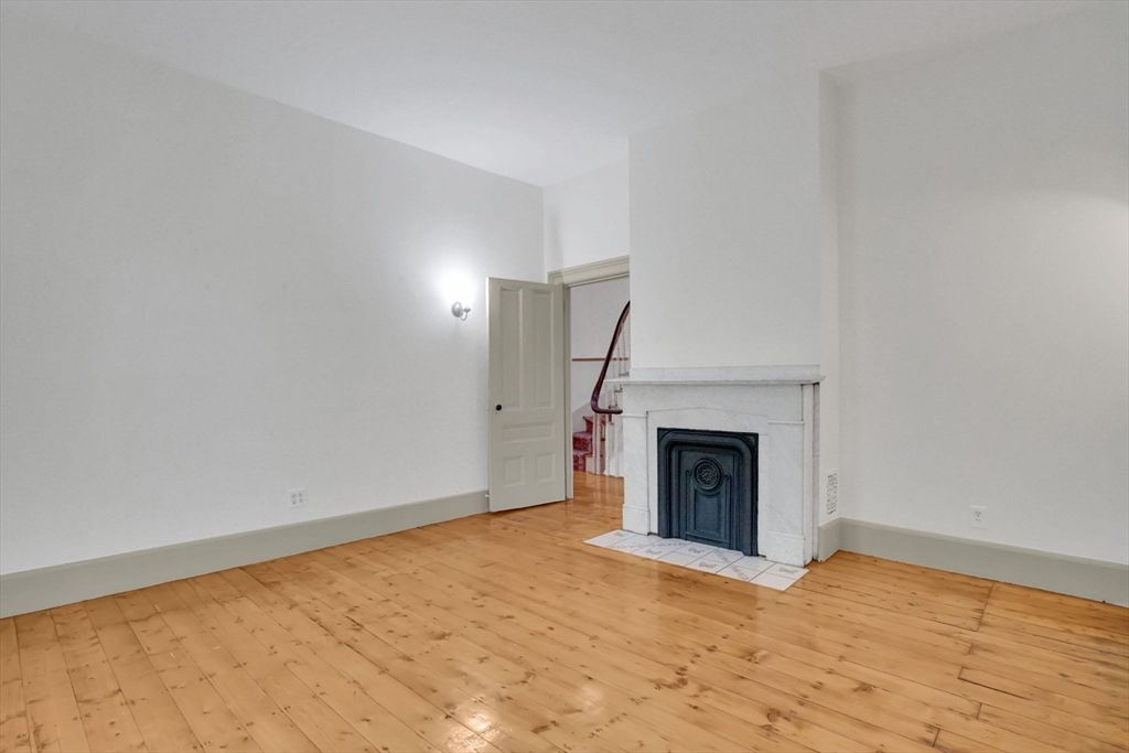 Empty room, Fireplace, Interior, Wood Texture Flooring