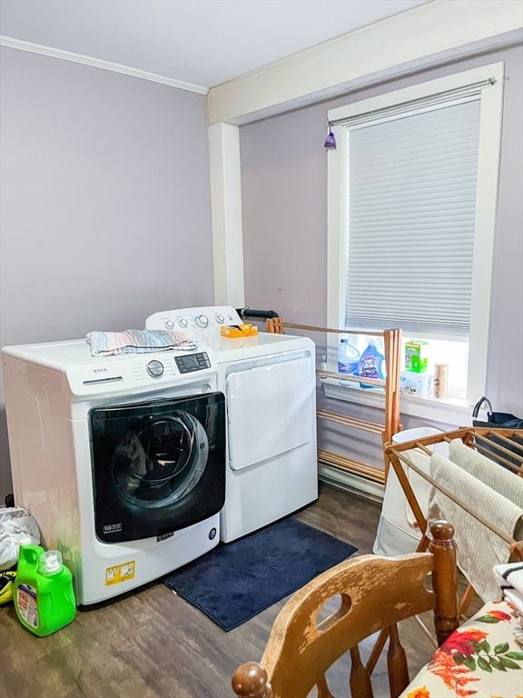 Interior, Washer, Wood Texture Flooring