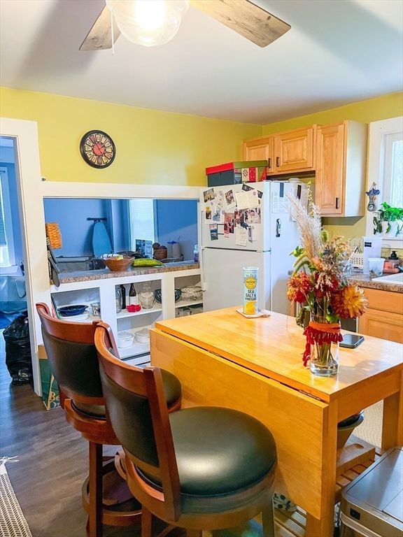 Interior, Kitchen, Wood Texture Flooring