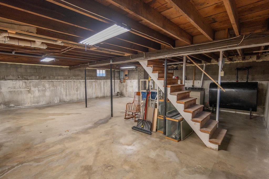 Interior, Stone Walls, Wooden Beams