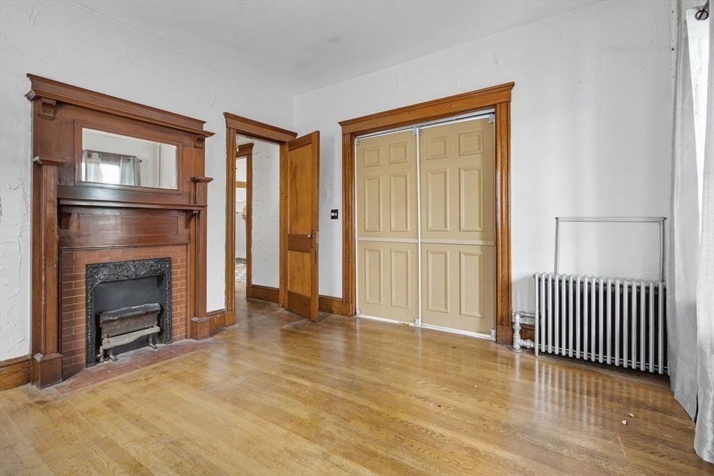 Empty room, Fireplace, Interior, Wood Texture Flooring