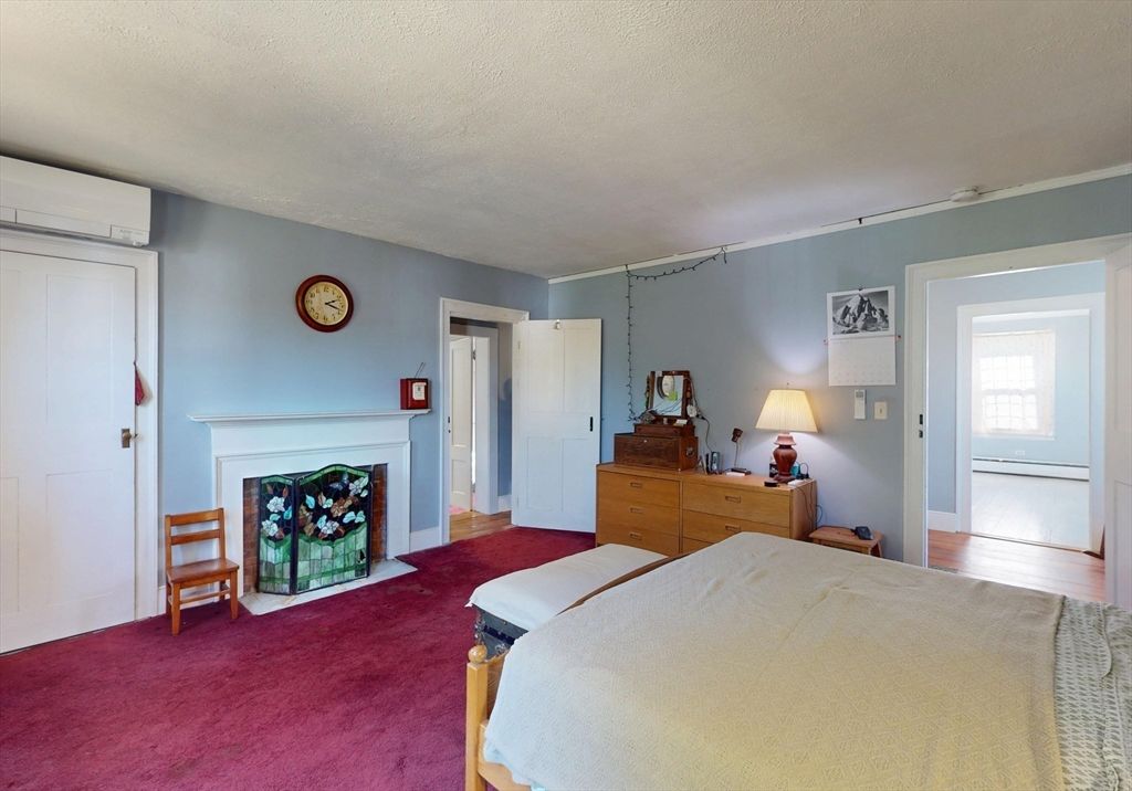 Bedroom, Fireplace, Interior